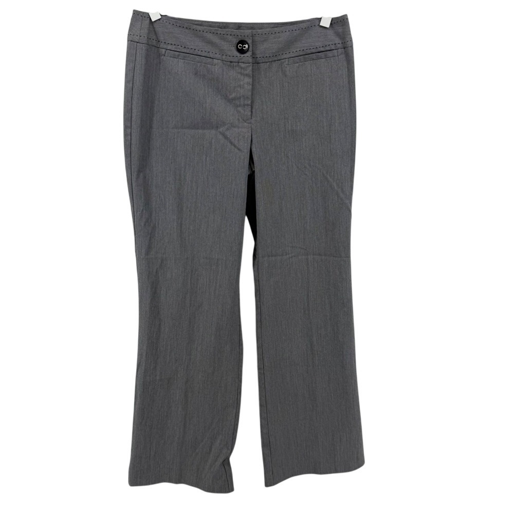 Vtg Studio 1940 Women's Size 12 Trousers‎ Pants Gray Black Stitching Polyester